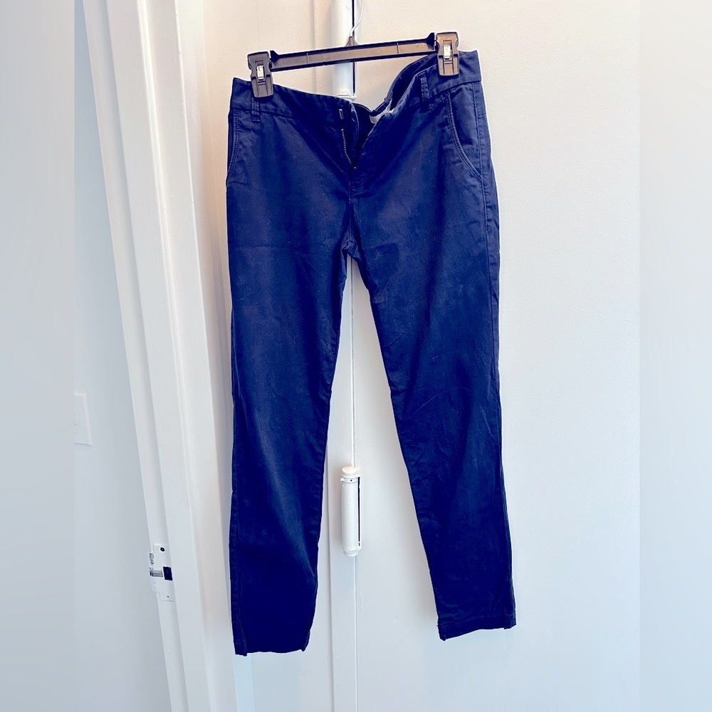 7 For All Mankind Navy Ankle Trousers-Size 26